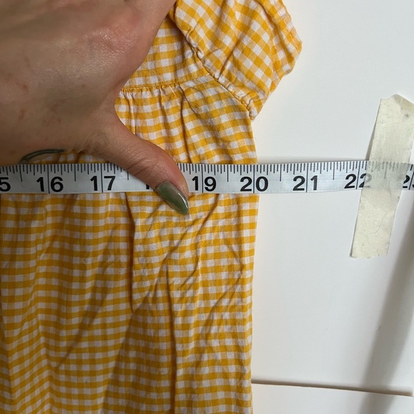 Yellow Gingham Ruffle Dress - Picture 5 of 7